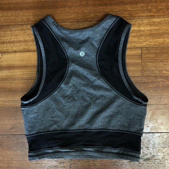 Lululemon Grey Mesh Cropped tank - Picture 1 of 2